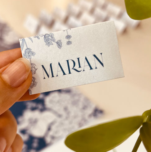 Marcasitios para las mesas de tu boda
