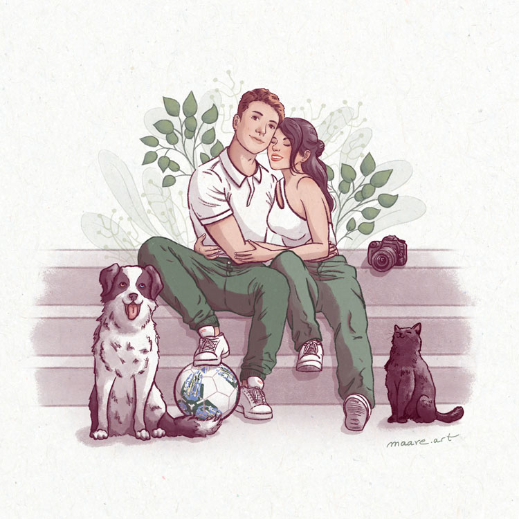 retrato de pareja Ari&Toni